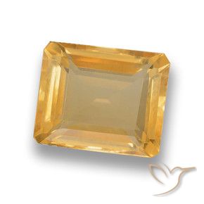Citrino Laranja claro-dourado Natural 4.27ct, Corte Octógono / Esmeralda, VVS-VS