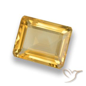 Citrino Ouro Natural 4.65ct, Corte Octógono / Esmeralda, VVS