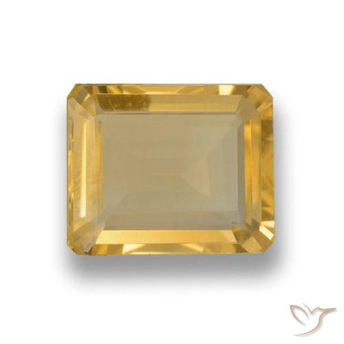 3.65ct Natural Ouro Citrino, Corte Esmeralda, VVS-VS