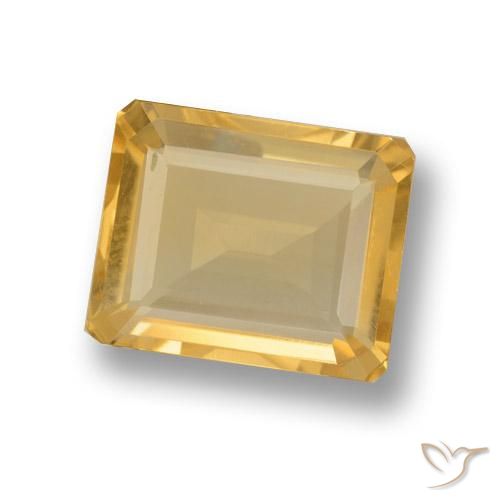 Citrino Ouro Natural 3.65ct, Corte Octógono / Esmeralda, VVS-VS