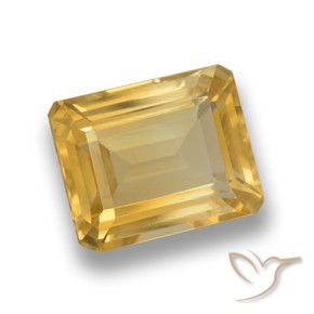 Citrino ouro médio Natural 4.32ct, Corte Octógono / Esmeralda, VVS