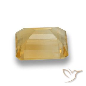 Citrino ouro médio Natural 4.32ct, Corte Octógono / Esmeralda, VVS