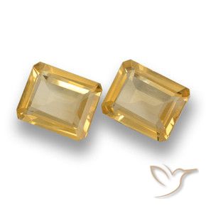 Pedras preciosas de Citrino ouro médio natural de 6.77 ct, Corte Octógono / Esmeralda, VVS-VS