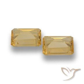 Pedras preciosas de Citrino ouro médio natural de 6.77 ct, Corte Octógono / Esmeralda, VVS-VS