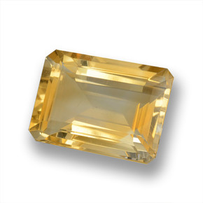 Citrino ouro médio Natural 14.84ct, Corte Esmeralda, VVS-VS