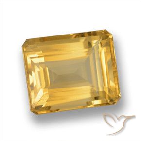 Citrino Laranja claro-dourado Natural 7.28ct, Corte Octógono / Esmeralda, VVS-VS
