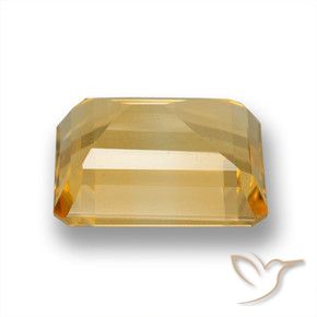 Citrino Dourado Médio-claro Natural 5.88ct, Corte Octógono / Esmeralda, VVS-VS