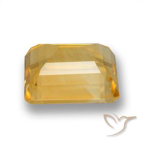 Citrino Laranja Dourada Natural 5.93ct, Corte Octógono / Esmeralda, VVS-VS