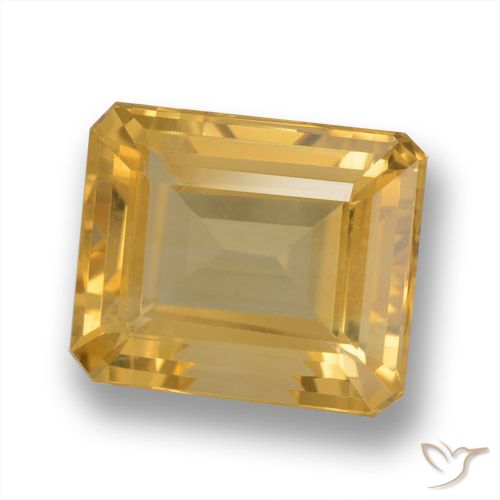 6.04ct Natural Laranja claro-dourado Citrino, Corte Esmeralda, VVS-VS