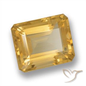 Citrino Laranja claro-dourado Natural 6.04ct, Corte Octógono / Esmeralda, VVS-VS