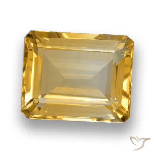 4.36ct Natural Dourado Citrino, Corte Esmeralda, VVS
