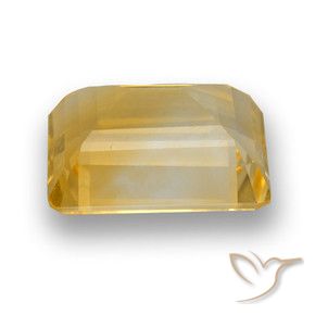 Citrino Dourado Natural 4.36ct, Corte Octógono / Esmeralda, VVS