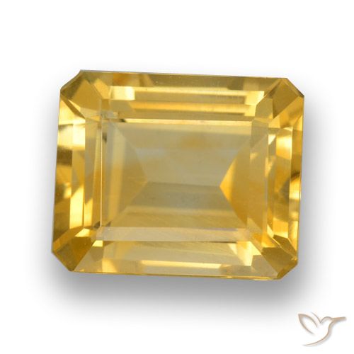 4.50ct Natural Dourado Citrino, Corte Esmeralda, VVS-VS