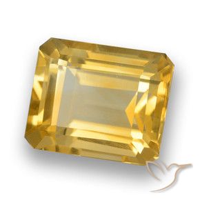 Citrino Dourado Natural 4.50ct, Corte Octógono / Esmeralda, VVS-VS