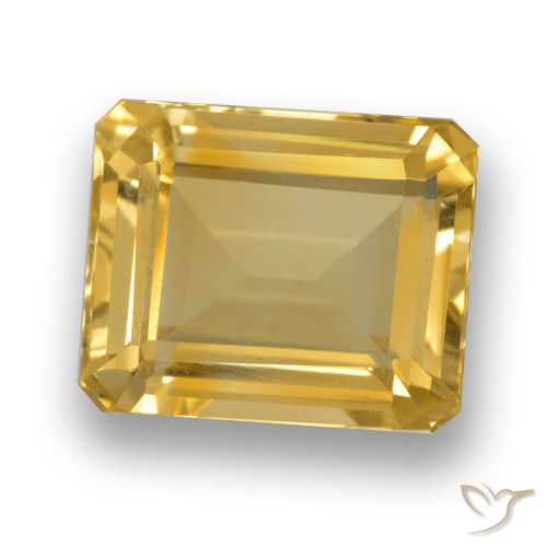 4.46ct Natural Dourado Citrino, Corte Esmeralda, VVS
