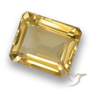 Citrino Dourado Natural 4.46ct, Corte Octógono / Esmeralda, VVS