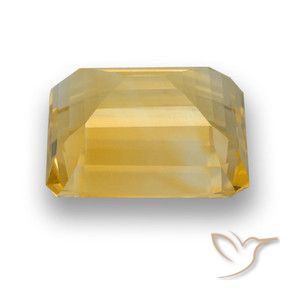 Citrino Dourado Natural 4.46ct, Corte Octógono / Esmeralda, VVS