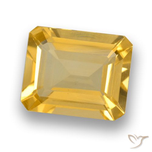 3.61ct Natural ouro médio Citrino, Corte Esmeralda, VVS