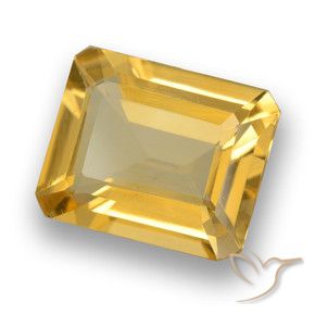 Citrino ouro médio Natural 3.61ct, Corte Octógono / Esmeralda, VVS