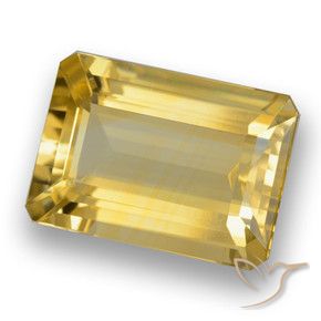 Citrino Dourado médio Natural 6.21ct, Corte Octógono / Esmeralda, VVS