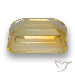 Citrino Dourado Médio-claro Natural 8.68ct, Corte Octógono / Esmeralda, VVS-VS