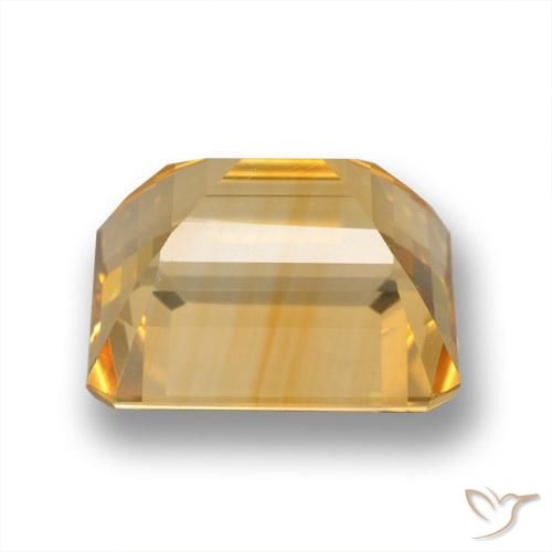 Citrino ouro médio Natural 5.65ct, Corte Octógono / Esmeralda, VVS-VS
