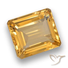 Citrino Laranja-Ouro Natural 5.27ct, Corte Octógono / Esmeralda, VVS-VS
