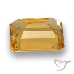 Citrino Laranja-dourado médio-claro Natural 5.18ct, Corte Octógono / Esmeralda, VVS-VS
