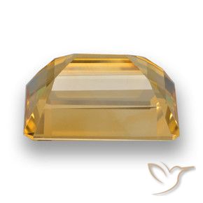 Citrino Laranja Dourada Natural 7.21ct, Corte Octógono / Esmeralda, VVS-VS