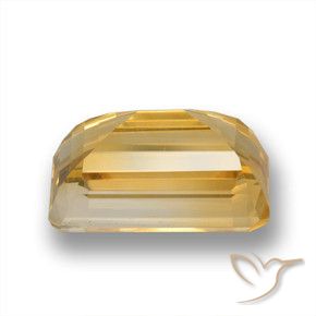 Citrino Dourado Médio-escuro Natural 4.09ct, Corte Octógono / Esmeralda, VVS-VS