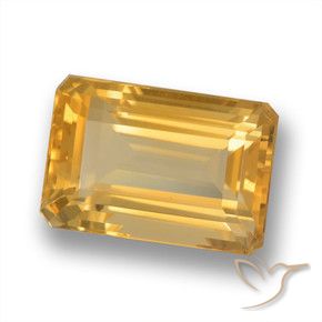 Citrino Dourado Escuro Natural 4.96ct, Corte Octógono / Esmeralda, VVS