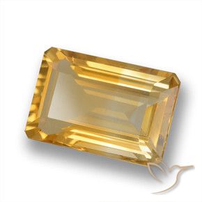 Citrino Dourado Escuro Natural 4.07ct, Corte Octógono / Esmeralda, VVS-VS
