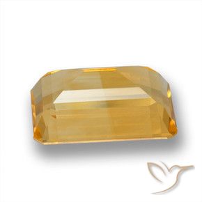 Citrino Dourado Escuro Natural 4.07ct, Corte Octógono / Esmeralda, VVS-VS