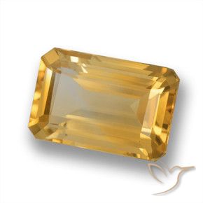 Citrino Laranja-Ouro Natural 3.80ct, Corte Octógono / Esmeralda, VVS