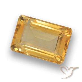 Citrino Laranja-Ouro Natural 4.37ct, Corte Octógono / Esmeralda, VVS-VS