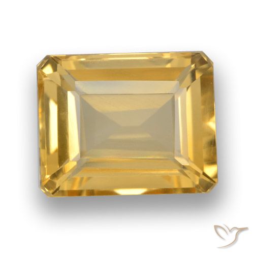 4.41ct Natural Laranja-Ouro Citrino, Corte Esmeralda, VVS