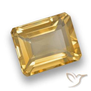 Citrino Laranja-Ouro Natural 4.41ct, Corte Octógono / Esmeralda, VVS