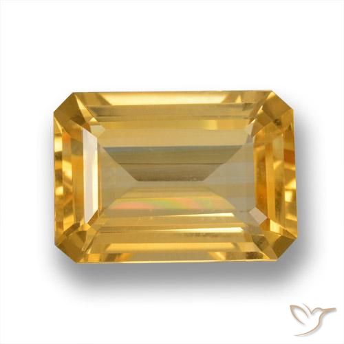 6.42ct Natural Ouro Citrino, Corte Esmeralda, VVS
