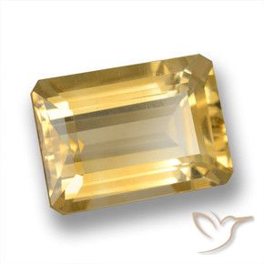 Citrino Ouro Natural 7.29ct, Corte Octógono / Esmeralda, VVS-VS