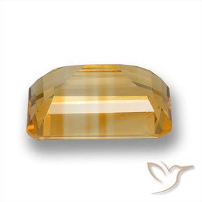 Citrino Laranja-dourado médio-claro Natural 6.37ct, Corte Octógono / Esmeralda, VVS-VS