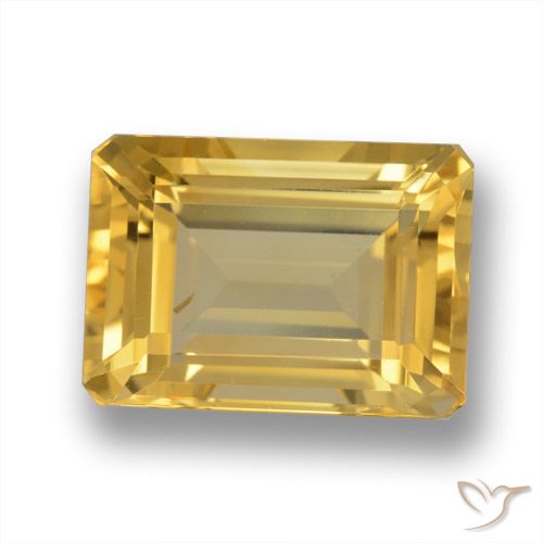 7.63ct Natural Ouro Citrino, Corte Esmeralda, VVS-VS