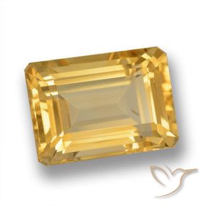 Citrino Ouro Natural 7.63ct, Corte Octógono / Esmeralda, VVS-VS