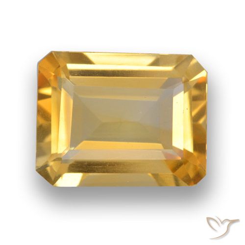 3.76ct Natural Laranja Dourada Citrino, Corte Esmeralda, VVS-VS