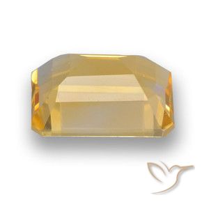 Citrino Laranja Dourada Natural 3.76ct, Corte Octógono / Esmeralda, VVS-VS