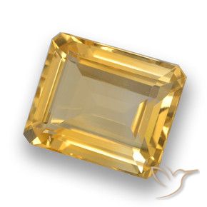 Citrino Dourado Médio-escuro Natural 4.16ct, Corte Octógono / Esmeralda, VVS