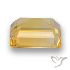 Citrino Dourado Médio-escuro Natural 4.16ct, Corte Octógono / Esmeralda, VVS