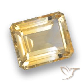Citrino Dourado Natural 4.15ct, Corte Octógono / Esmeralda, VVS
