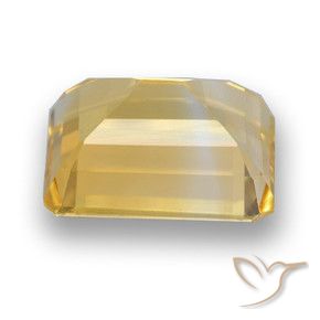 Citrino Dourado Natural 4.15ct, Corte Octógono / Esmeralda, VVS