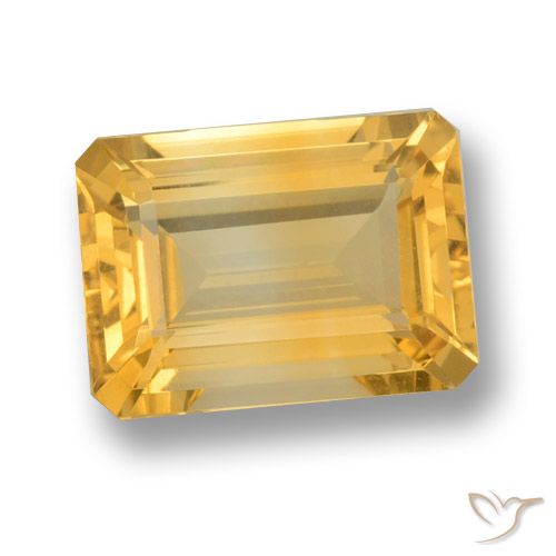 7.40ct Natural ouro médio Citrino, Corte Esmeralda, VVS-VS