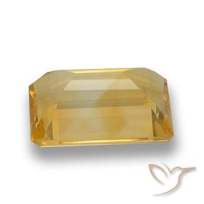 Citrino ouro médio Natural 7.40ct, Corte Octógono / Esmeralda, VVS-VS